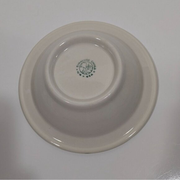 Syracuse China Floral Hibiscus Soup Bowl 6.5" White USA Ceramic Dishware Vintage - Picture 6 of 7